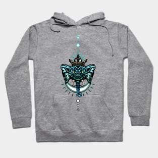 Decorative elephant with crown Hoodie